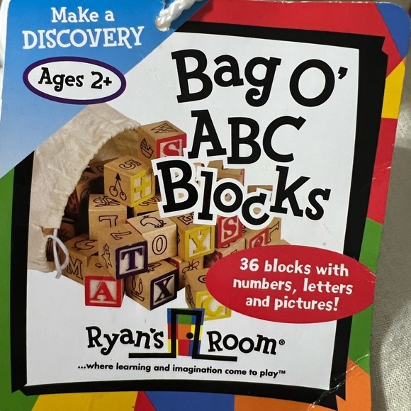 Ryan’s Room Bag Of Blocks ABC’s Numbers & Pictures 36 Blocks In All - Picture 5 of 6